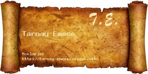 Tarnay Emese névjegykártya